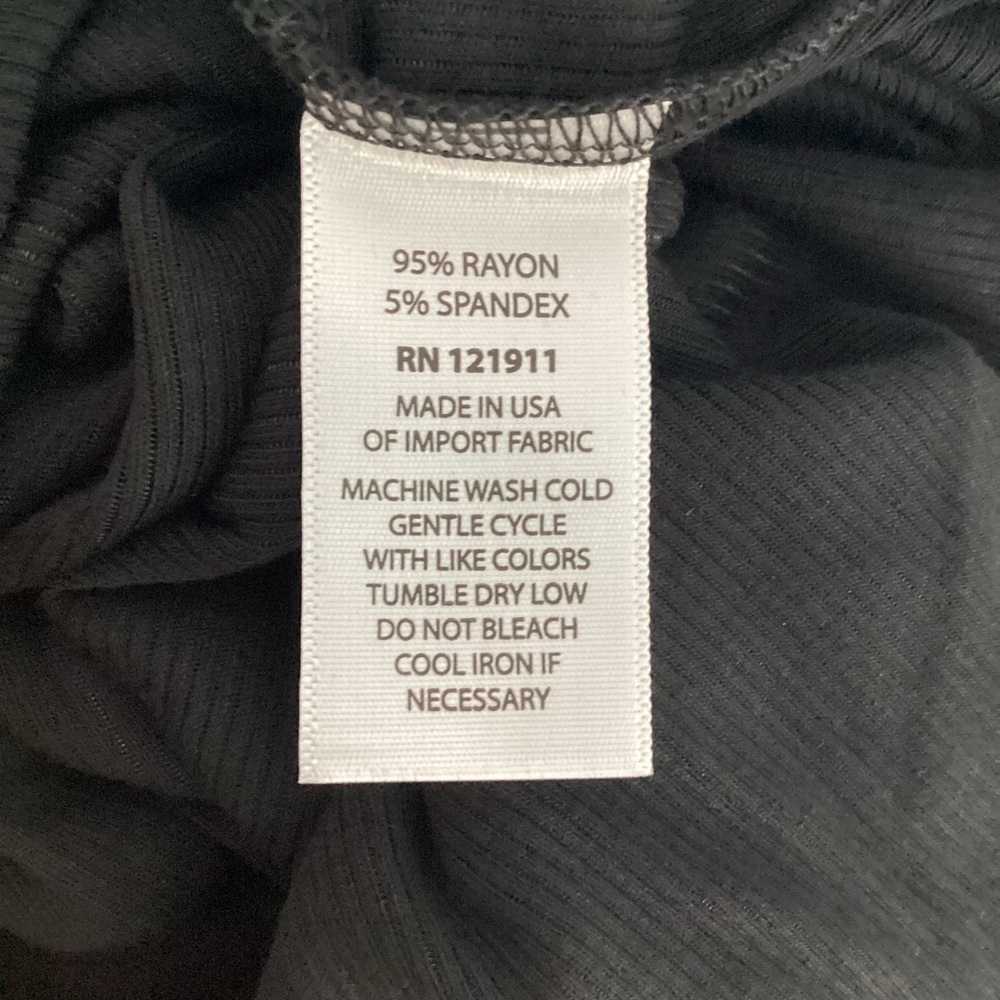 LNA Rilynn Rib Racer Dress Black Cutout Back Size XL - Picture 7 of 7